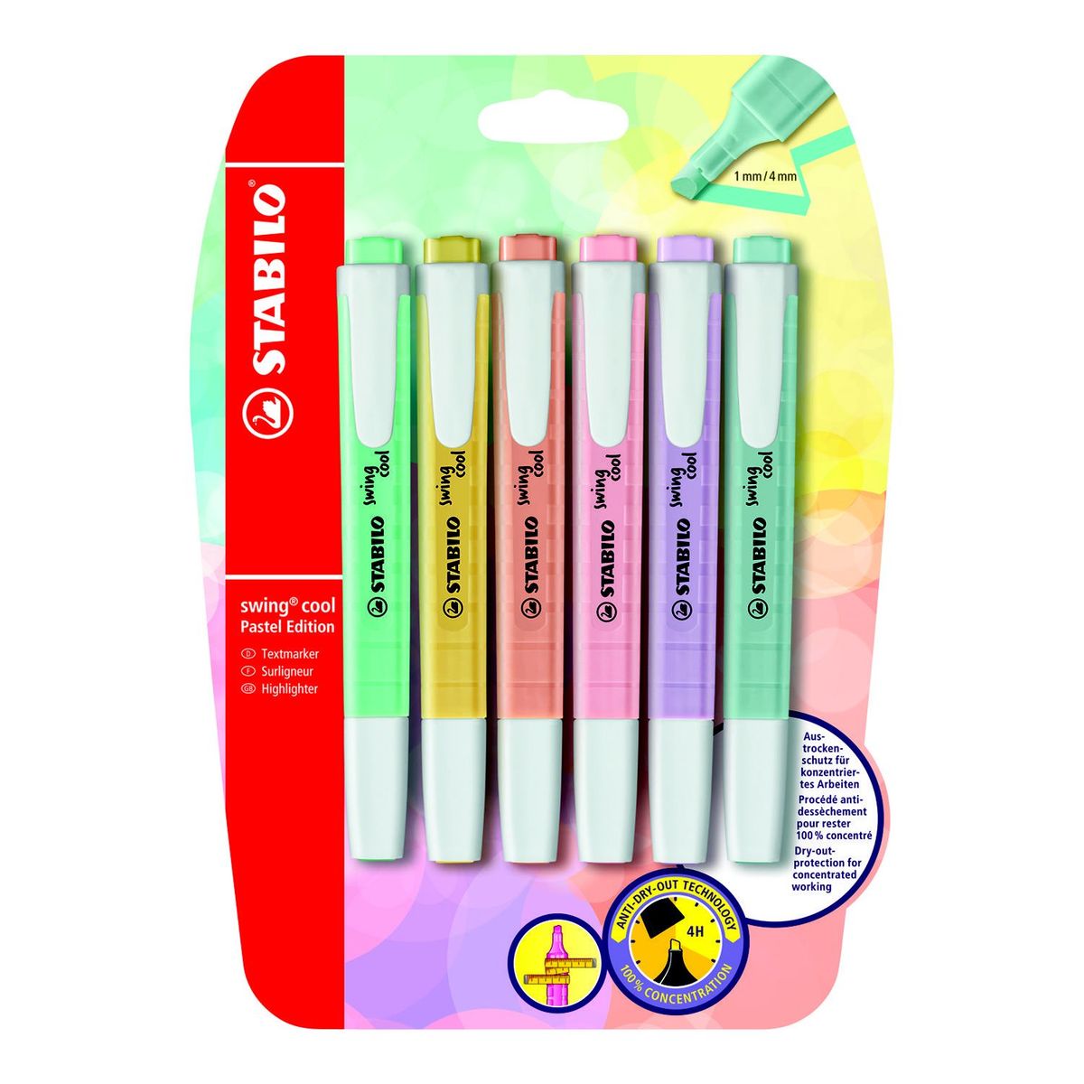 STABILO - Resaltador Swing Cool Pastel x 6