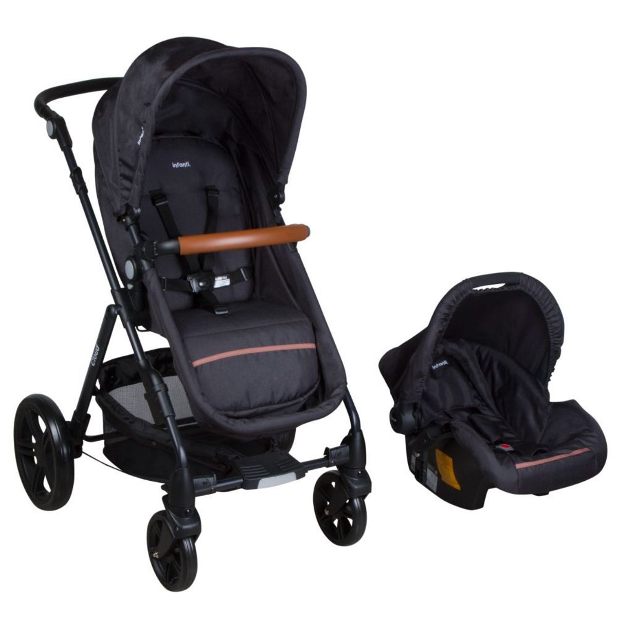 INFANTI - Coche Travel System para Bebé P68 Cloud Gris Oscuro Infanti