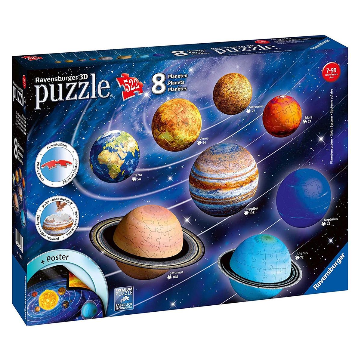 RAVENSBURGER - Rompecabezas 3D Sistema Solar
