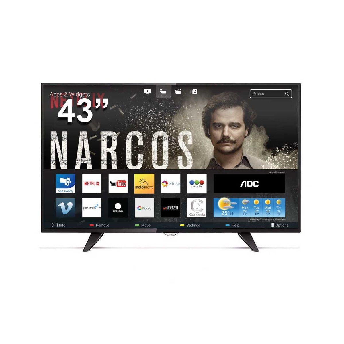 AOC - Televisor LED Smart TV Full HD 43" LE43S5970