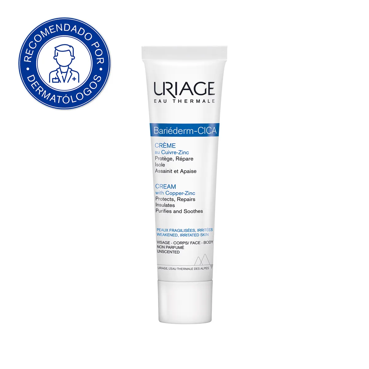URIAGE - Uriage Bariéderm-Cica Crema con Cu-Zn 40ml - Cuidado post procedimientos dermoestéticos