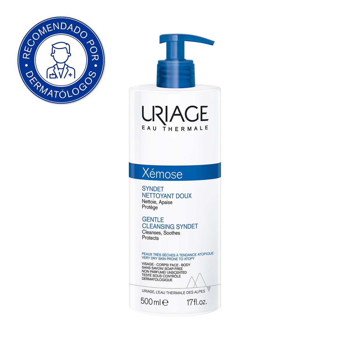 URIAGE - Uriage Xémose Syndet 500ml - Gel cremoso limpiador y calmante para pieles muy secas