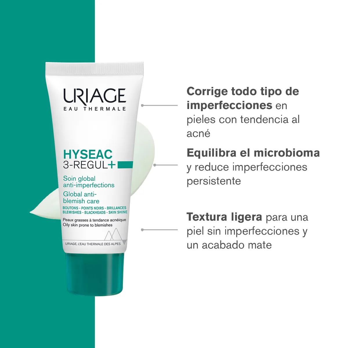 URIAGE - Uriage Hyséac 3-Regul 40ml - Cuidado global para pieles con tendencia al acné