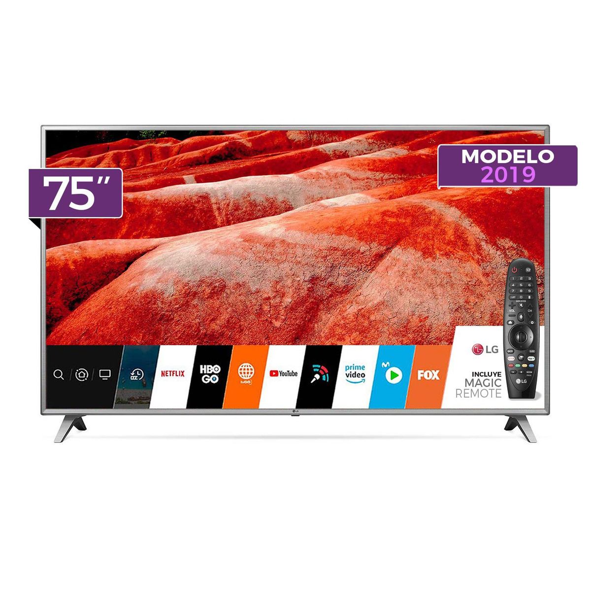 LG - Televisor LED 75" 4K UHD SMART TV AI 75UM7570 + Control Magic