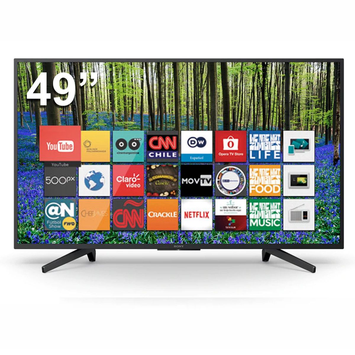 SONY - Televisor LED Smart TV 4k UHD 49" KD-49X725F