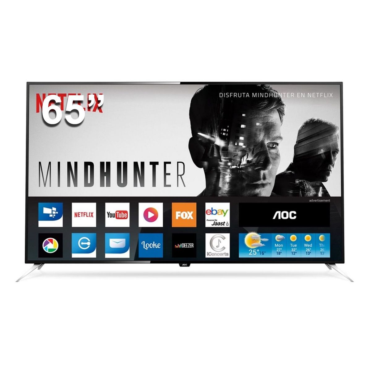 AOC - Televisor LED Smart TV 4K UHD 65" LE65U7970 