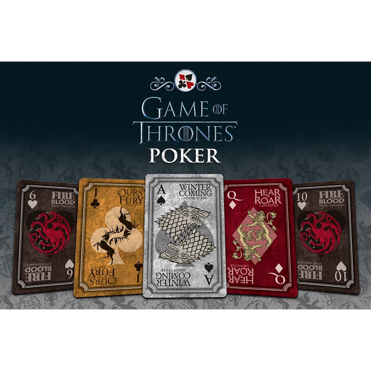 GAME OF THRONES - Poker Game Of Thrones Hielo y Fuego Lata 2 Barajas