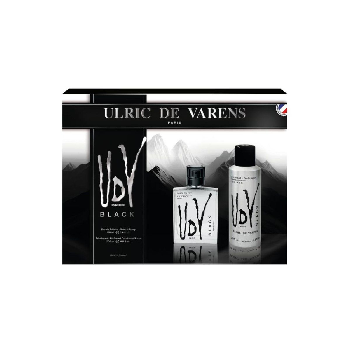 ULRIC DE VARENS - Ulric de Varens Estuche Black Edt 100 ml + Deo 200 ml  Ulric de Varens Hombre