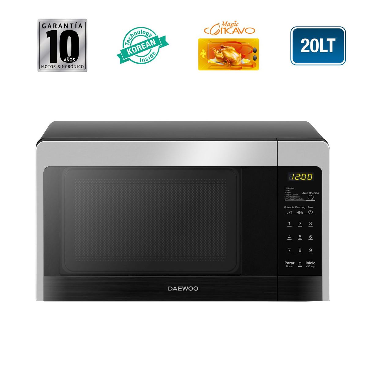 DAEWOO - Microondas 20 LT Daewoo Panel Digital