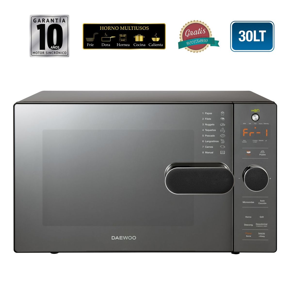DAEWOO - Microondas Freidor 30 LT Daewoo Color Negro