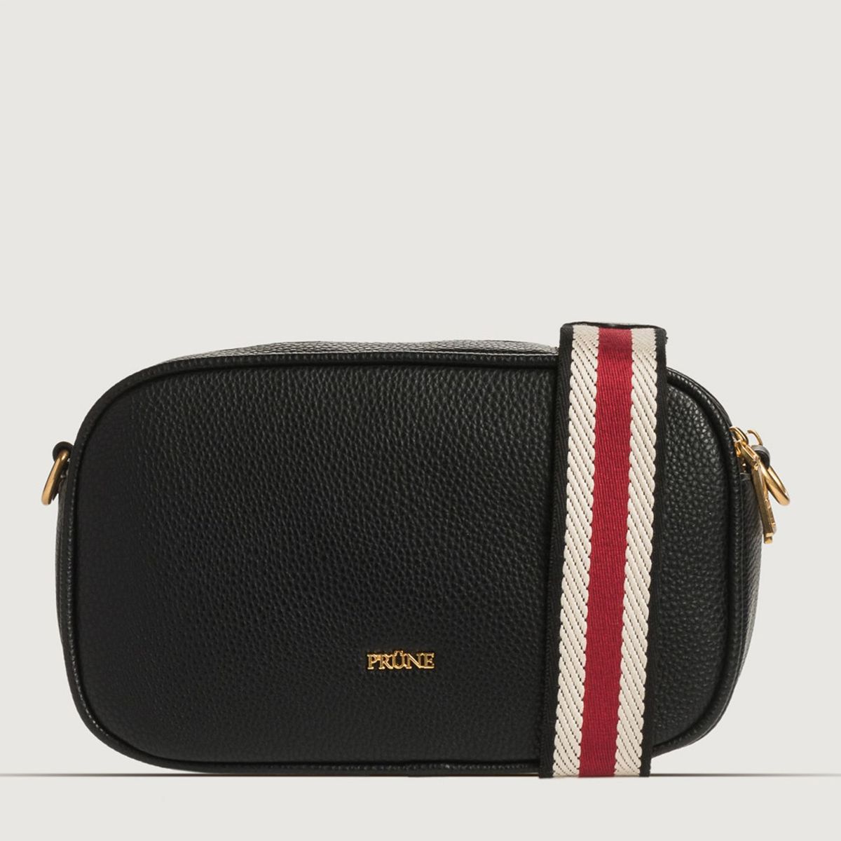 PRUNE - Cartera Adisa Efecto Cuero  Negro