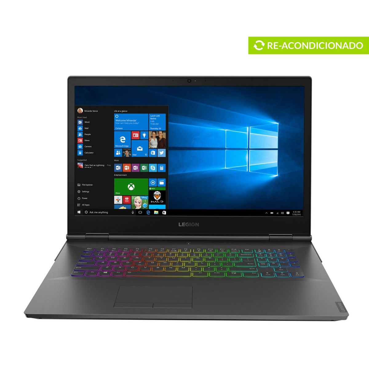 LENOVO - Laptop Gamer Legion Y740-17ICHG 17.3'' Core i7 16GB 1TB 256GB SSD Nvidia GeForce RTX 2070 MAX-Q - Reacondicionado
