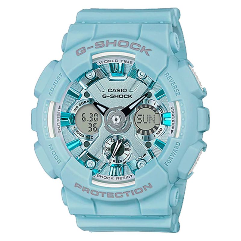 Casio G-Shock GA010CE-2A Orologio Uomo Analogico-Digitale - Batteria 10 Anni, Colore Verde Acqua, Fascia In Fibre Riciclate
