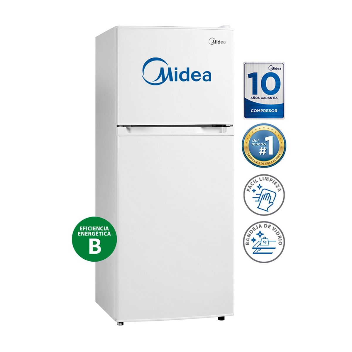 MIDEA - Refrigeradora Midea Top Mount 156L  MRTD06A4NPAAW