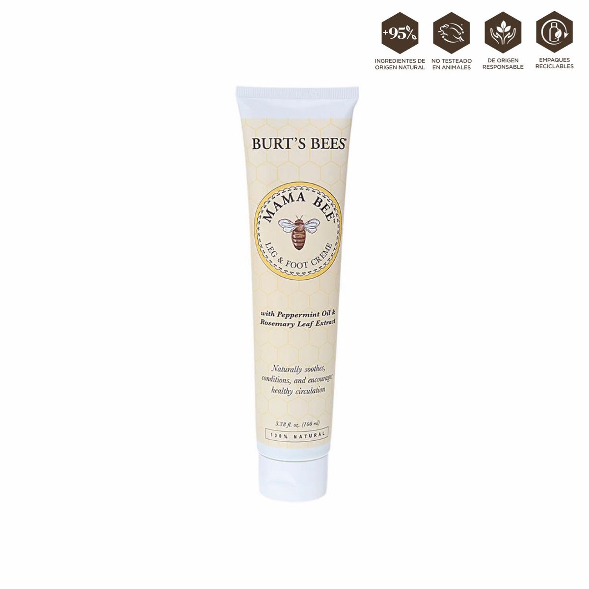 BURTS BEES - Mama Bee Leg & Foot Crème  3.38 Fl Oz  (100Ml)
