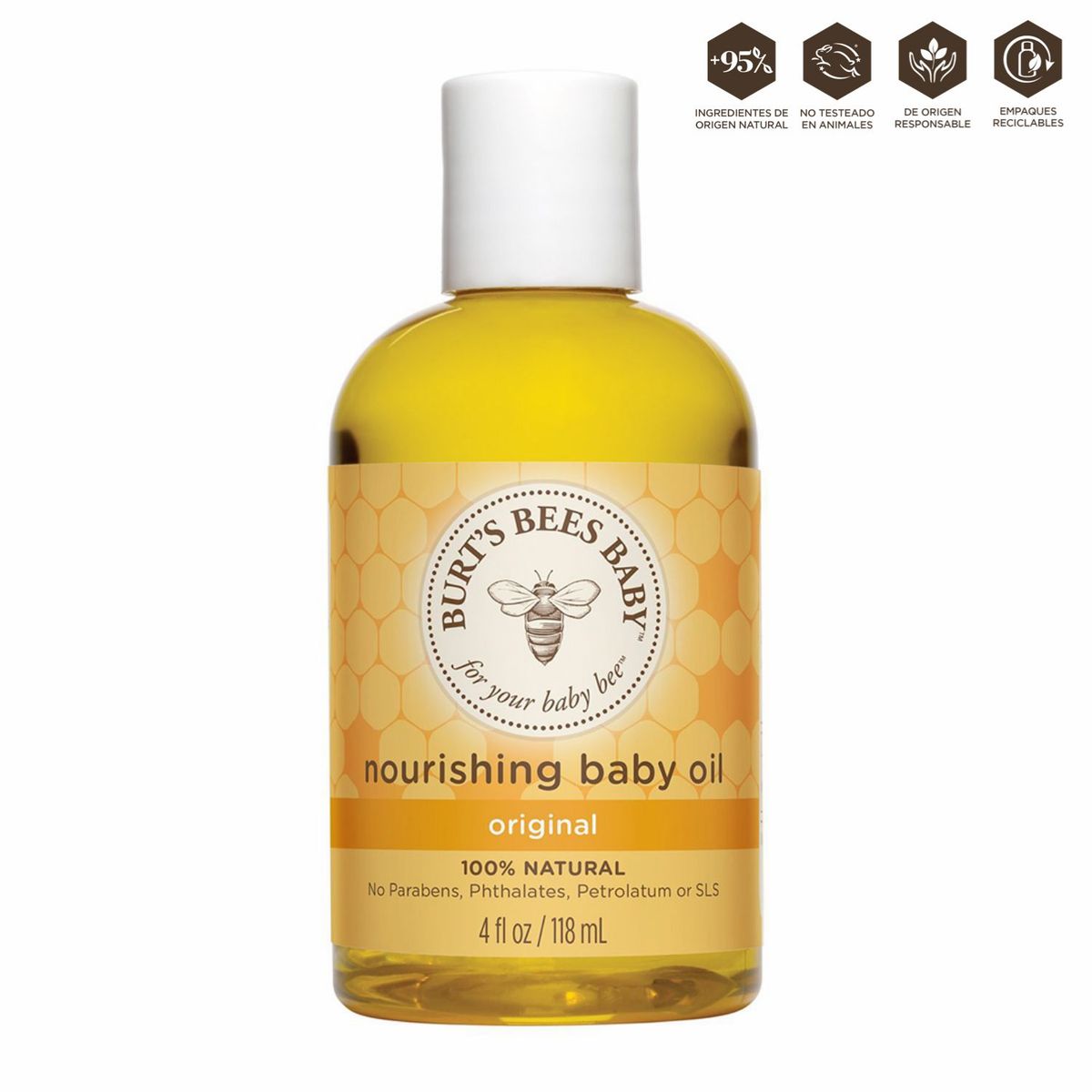 BURTS BEES - Burt'S Bees Baby Nourishing Baby Oil  4 Fl Oz  (118 Ml)
