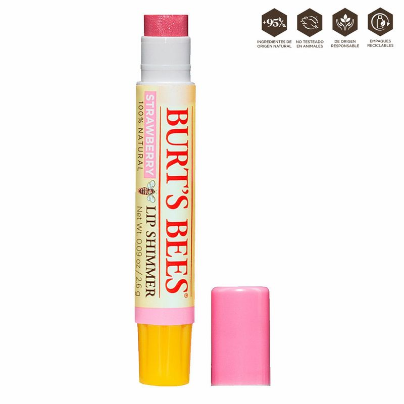 BURTS BEES - Shimmer - Strawberry 0.09 Oz  (2.6G)