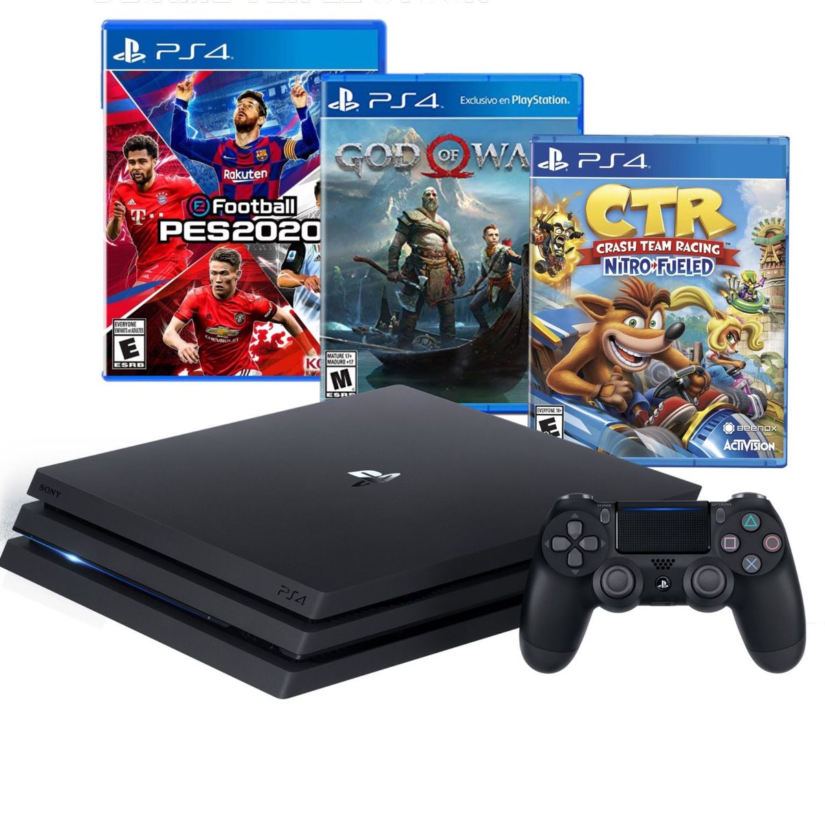 SONY - Consola PS4 PRO 1TB+ 3 Videojuegos