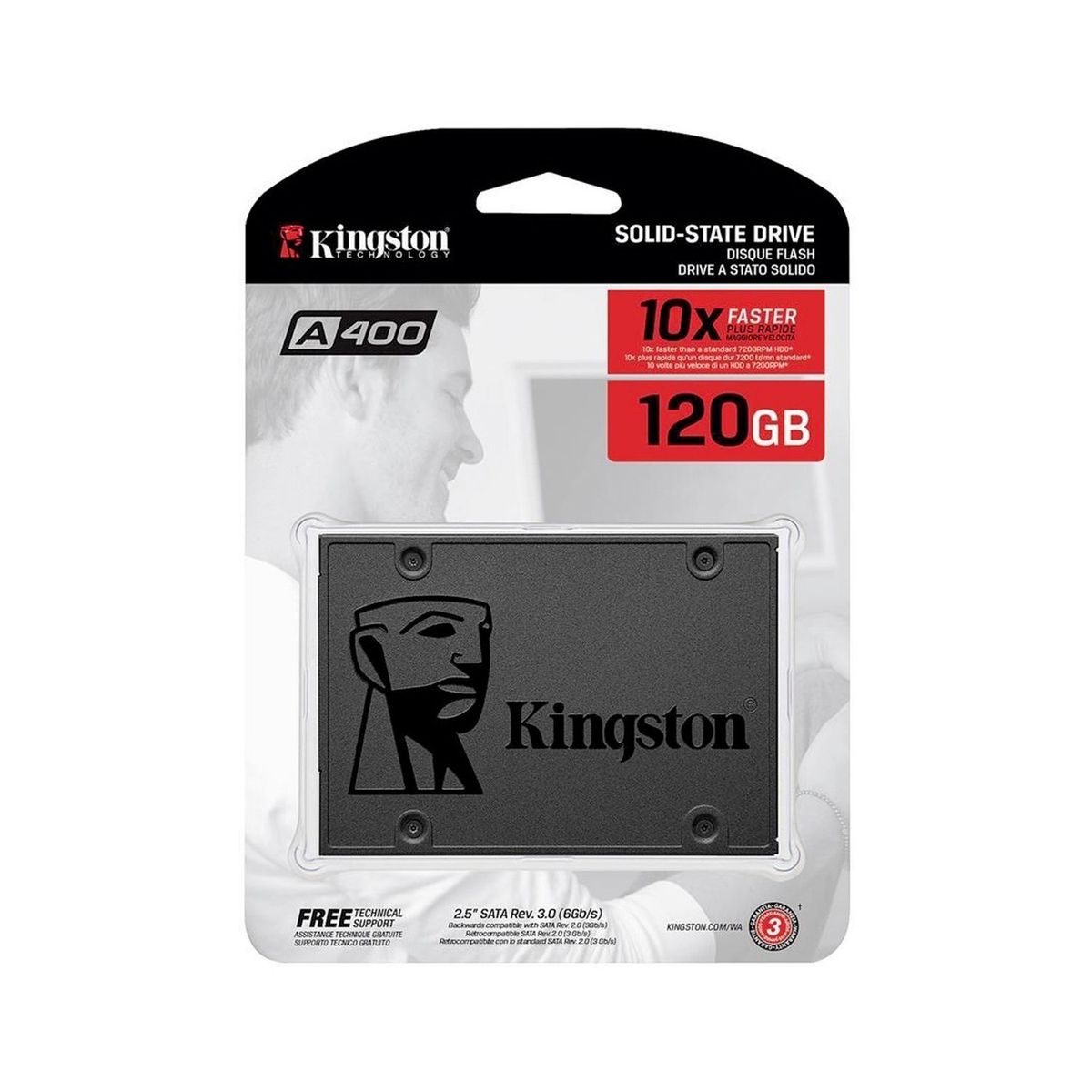 KINGSTON - Disco Duro Solido Kingston SSD 120gb SA400S37