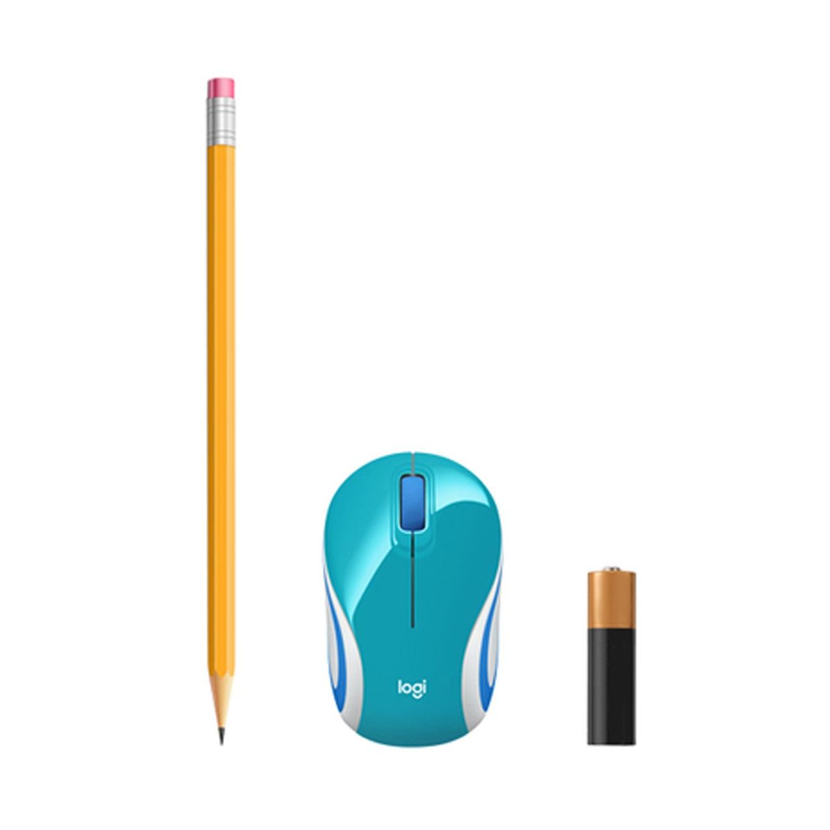 LOGITECH - Mini Mouse Logitech Inalambrico M187 Light Blue Logitech