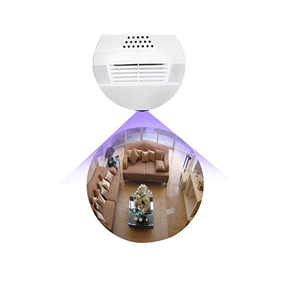 STEC - Camara Foco Led Smart Wifi Panoramica 360° 