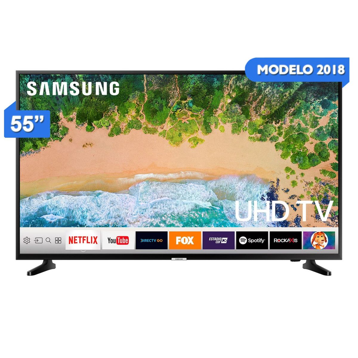 SAMSUNG - Televisor LED Smart TV 4K UHD 55" UN55NU7090