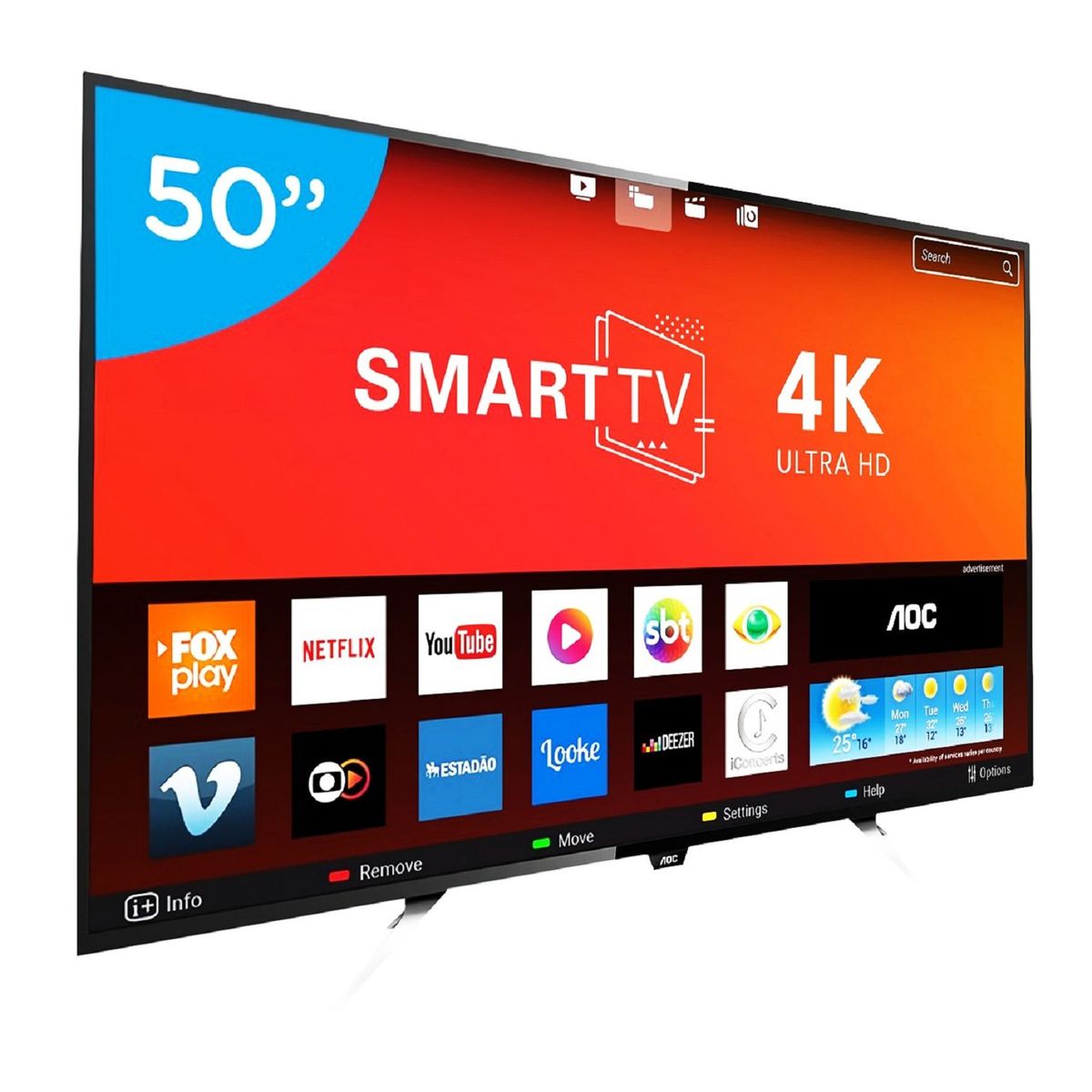 AOC - Televisor LED Smart TV 4K UHD 50" 50U6285