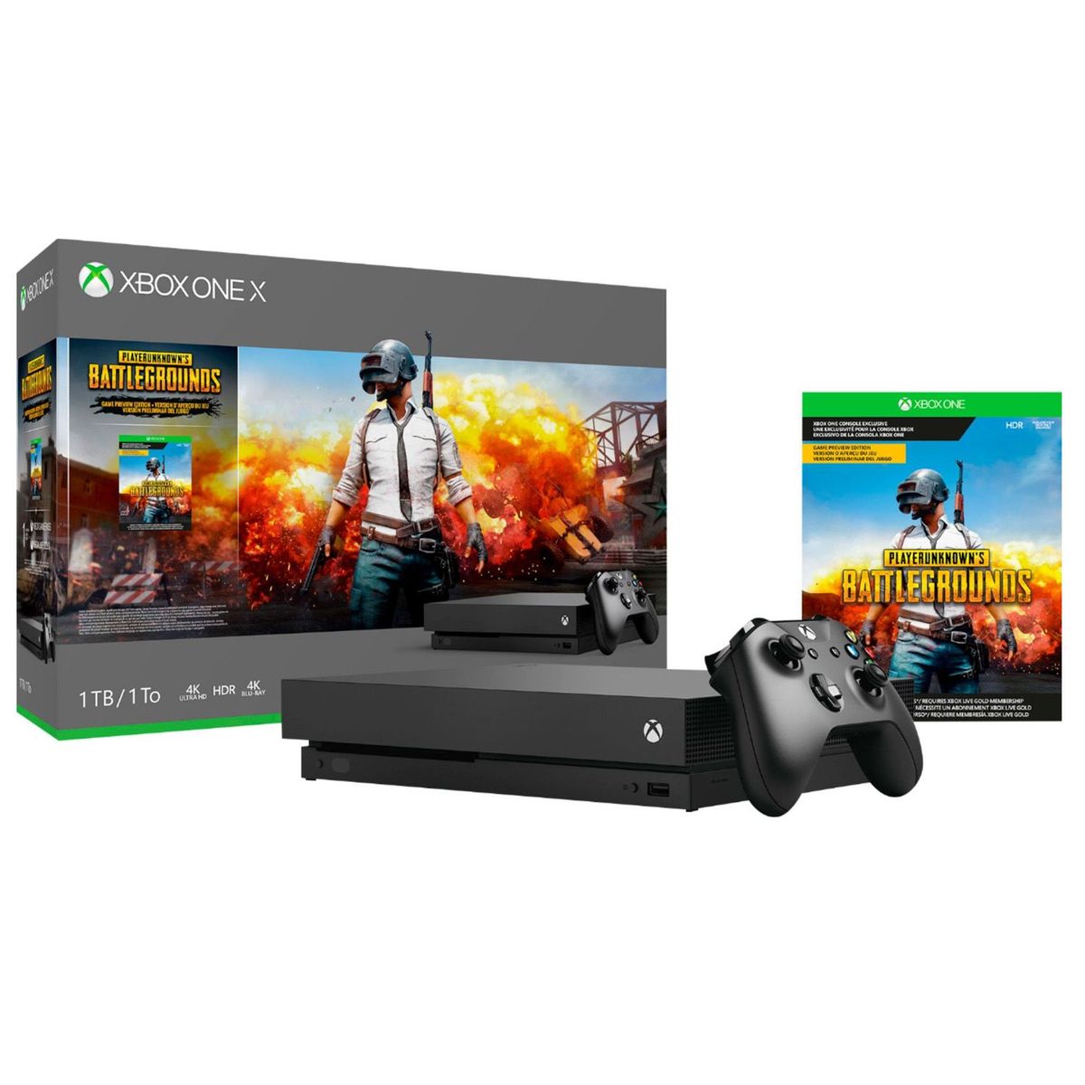 MICROSOFT - Consola Xbox One X 1TB + Battegrounds