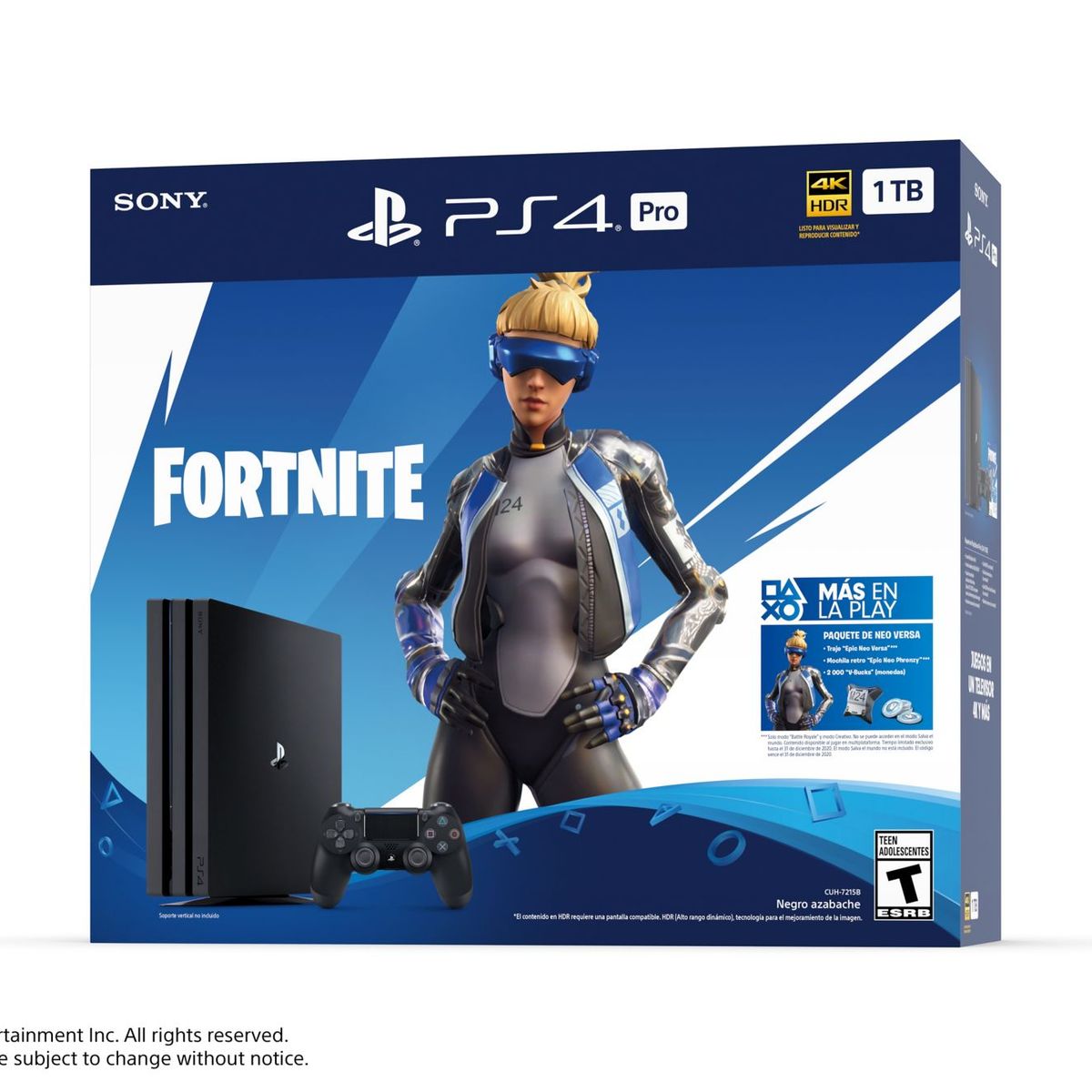 SONY - PS4 HW 1TB Pro Fortnite Bndl