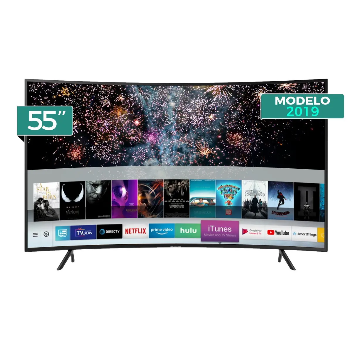SAMSUNG - Televisor LED Smart TV 4K UHD Curvo 55" 55RU7305GXPE