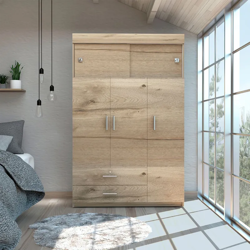 TUHOME - Ropero Manila 5 Puertas 2 Cajones