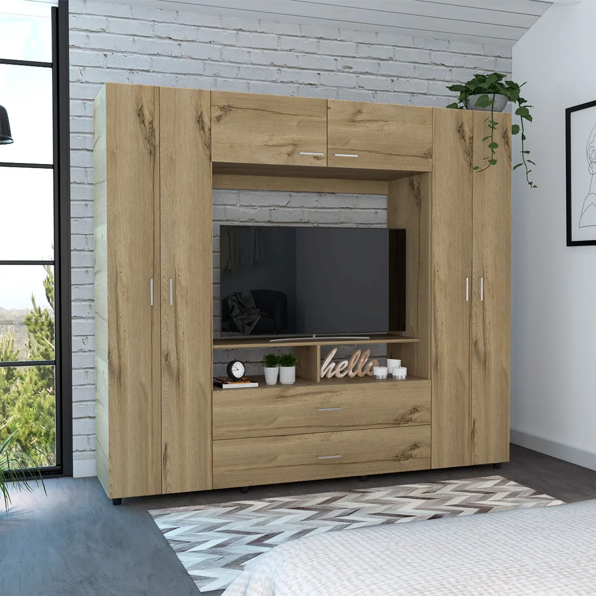 TUHOME - Ropero Manila 6 Puertas 2 Cajones