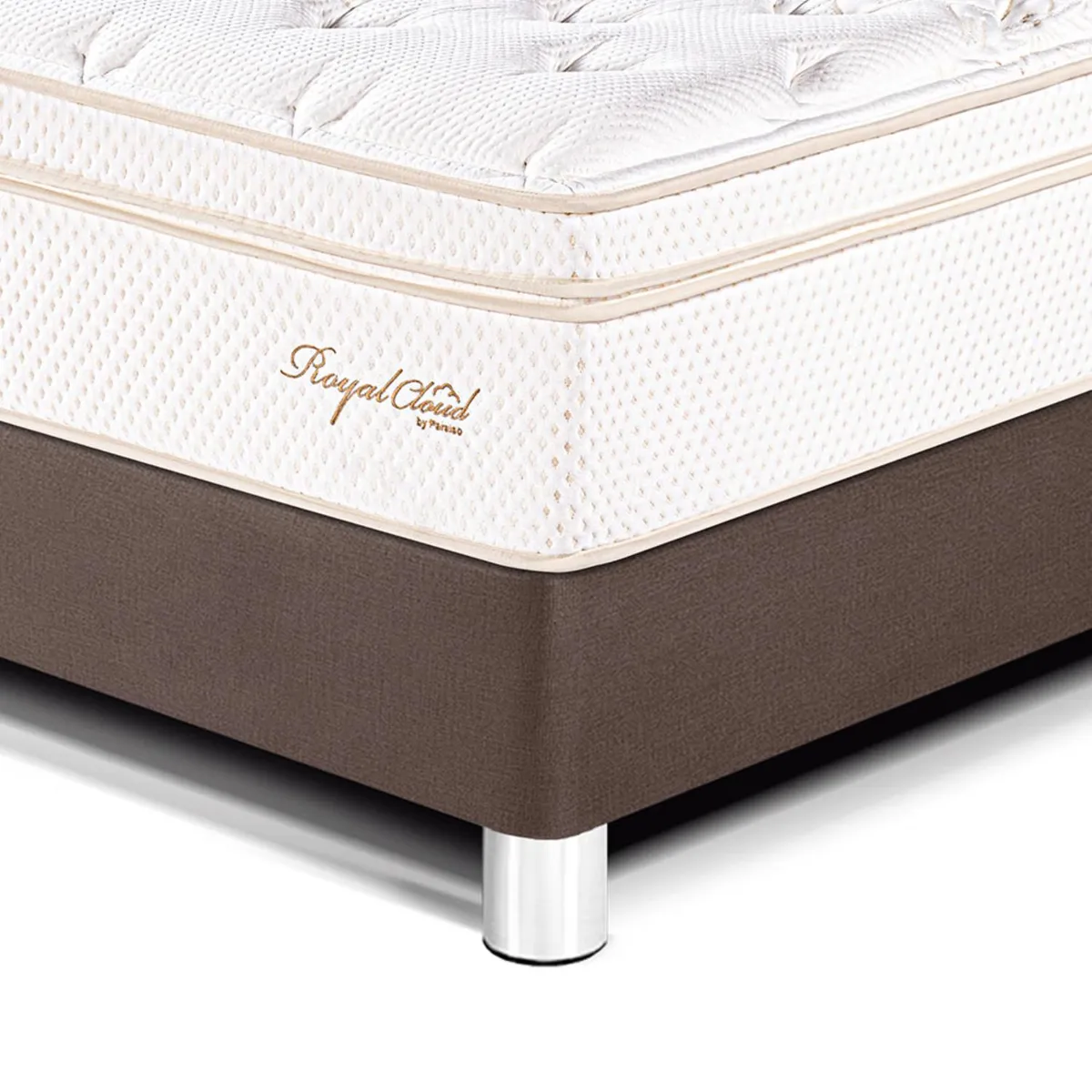 PARAISO - Cama Box Tarima Royal Cloud 1.5 Plz + 1 Almohada Viscoelástica + Protector