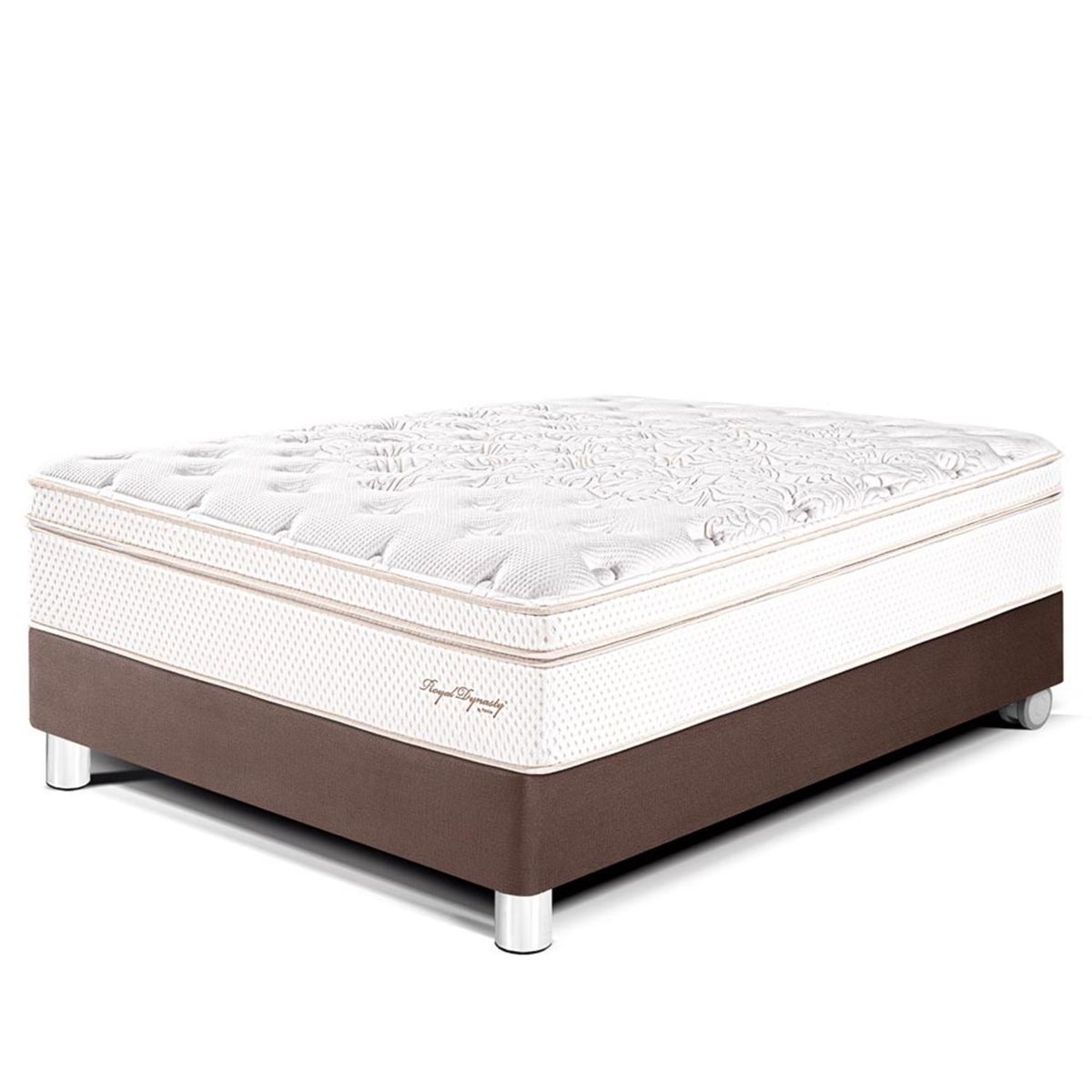 PARAISO - Cama Box Tarima Royal Dynasty 2 Plz + 2 Almohadas Viscoelásticas + Protector