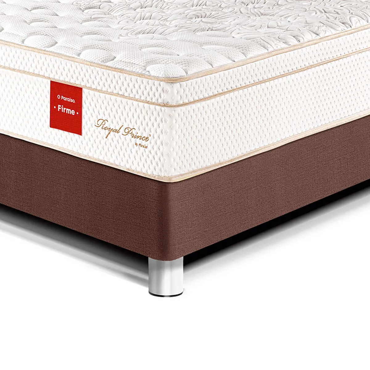 PARAISO - Cama Box Tarima Royal Prince Firme 1.5 Plz + 1 Almohada Viscoelástica + Protector