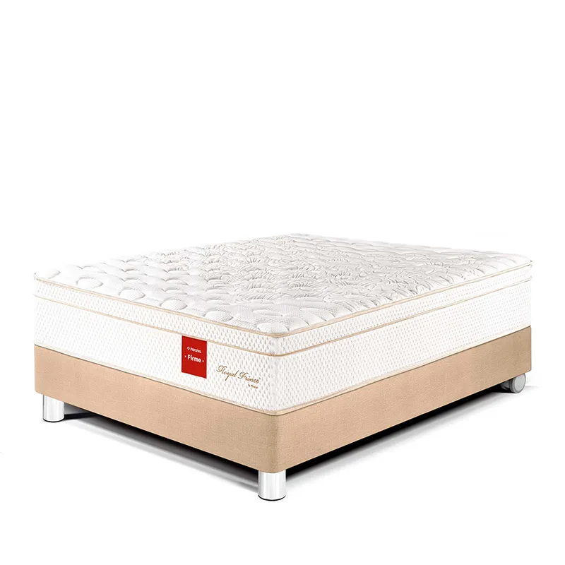 PARAISO - Cama Box Tarima Royal Prince Firme 1.5 Plz + 1 Almohada Viscoelástica + Protector