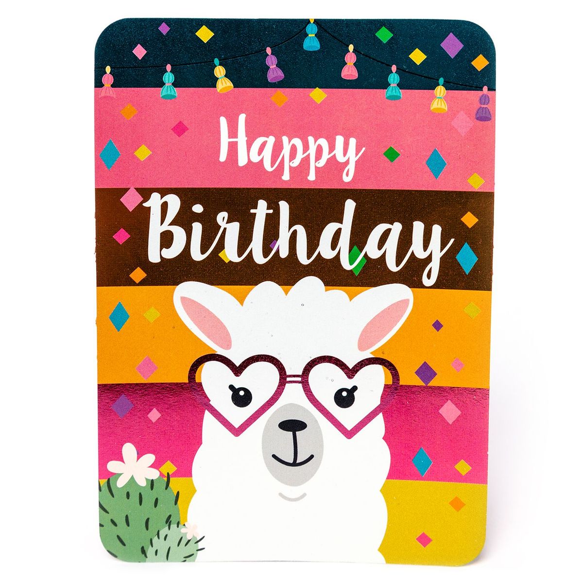 GENERICO - Llamas Invitacion Metal Set x10 Unidades con Sobre