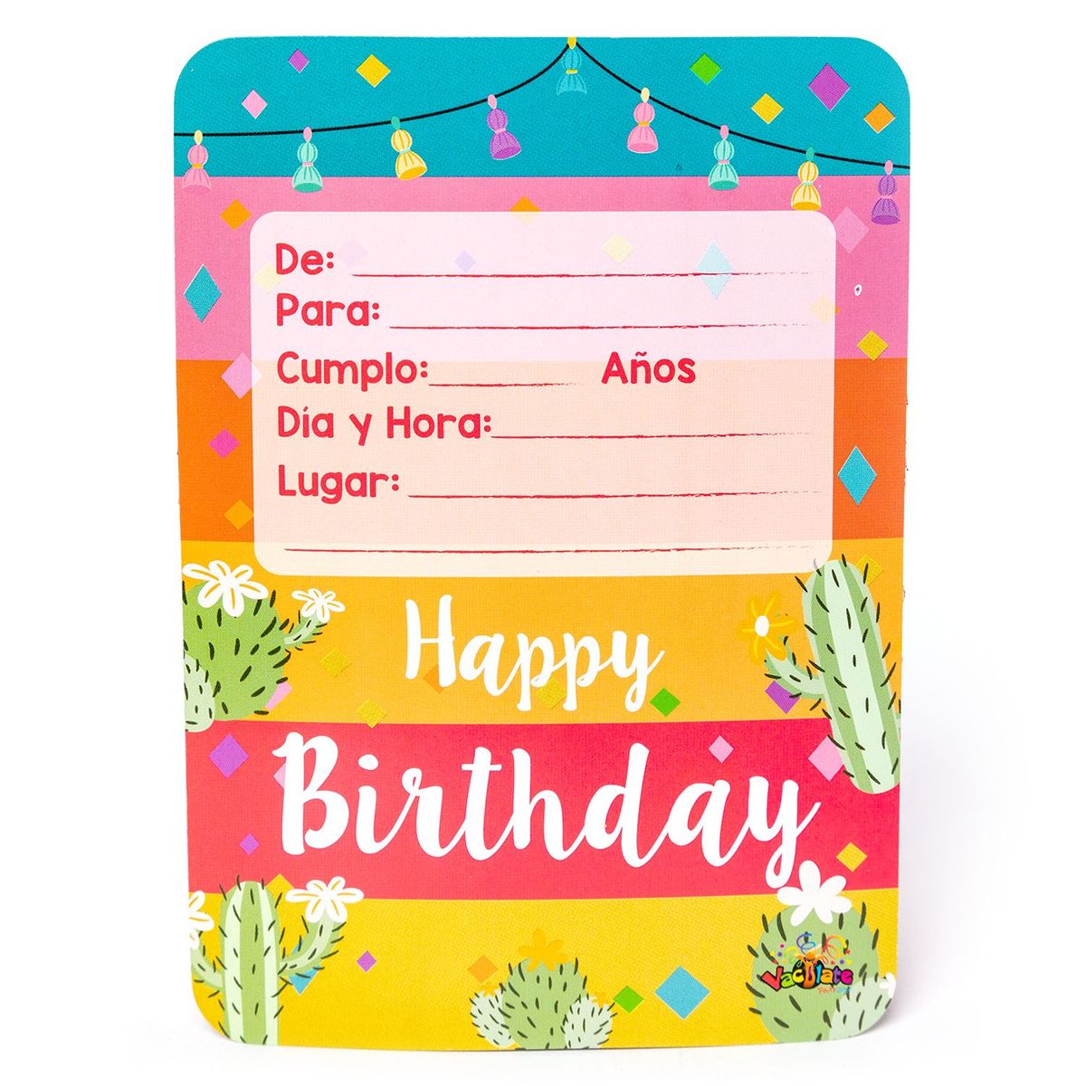 GENERICO - Llamas Invitacion Metal Set x10 Unidades con Sobre