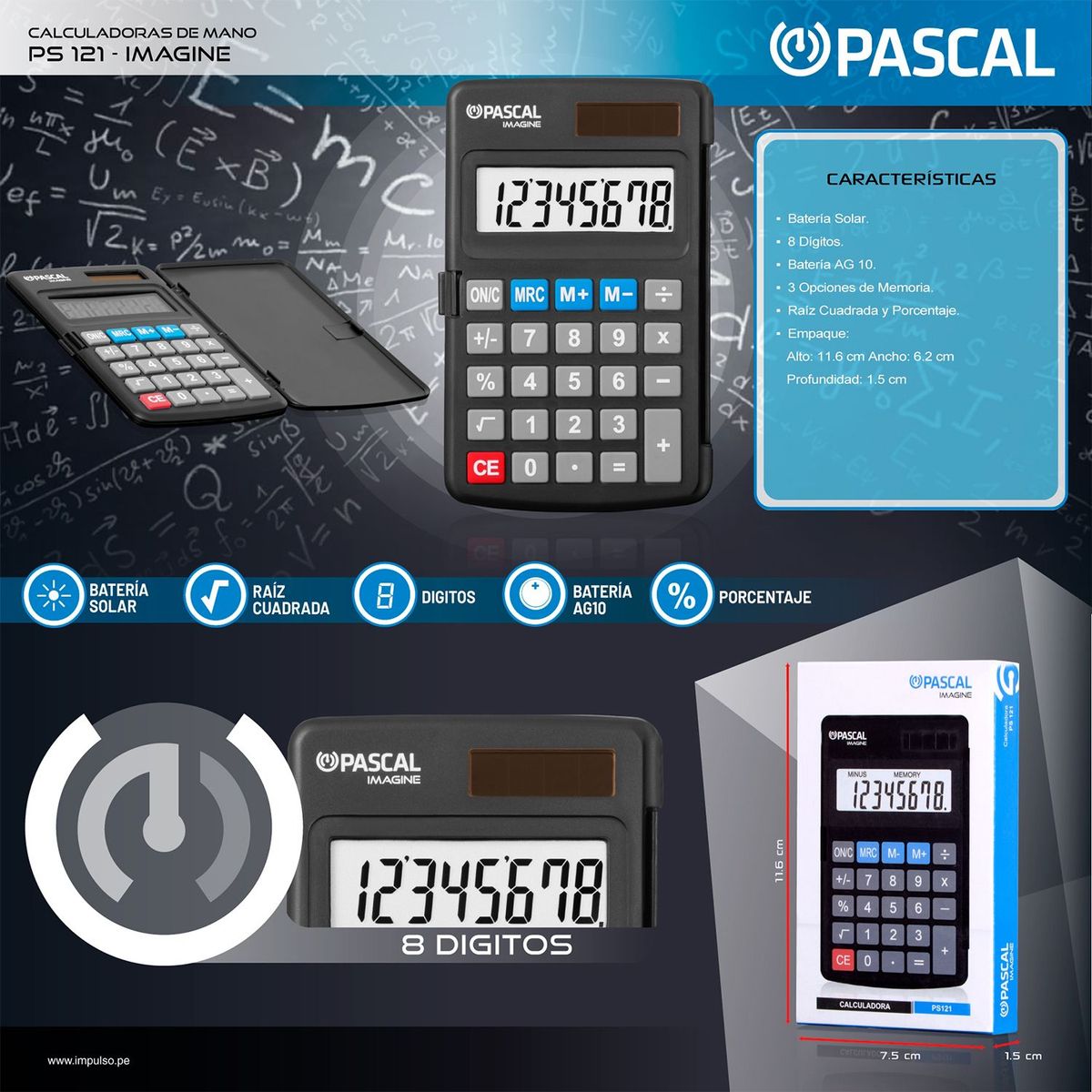 GENERICO - Imagine Ps121 Calculadora De Bolsillo