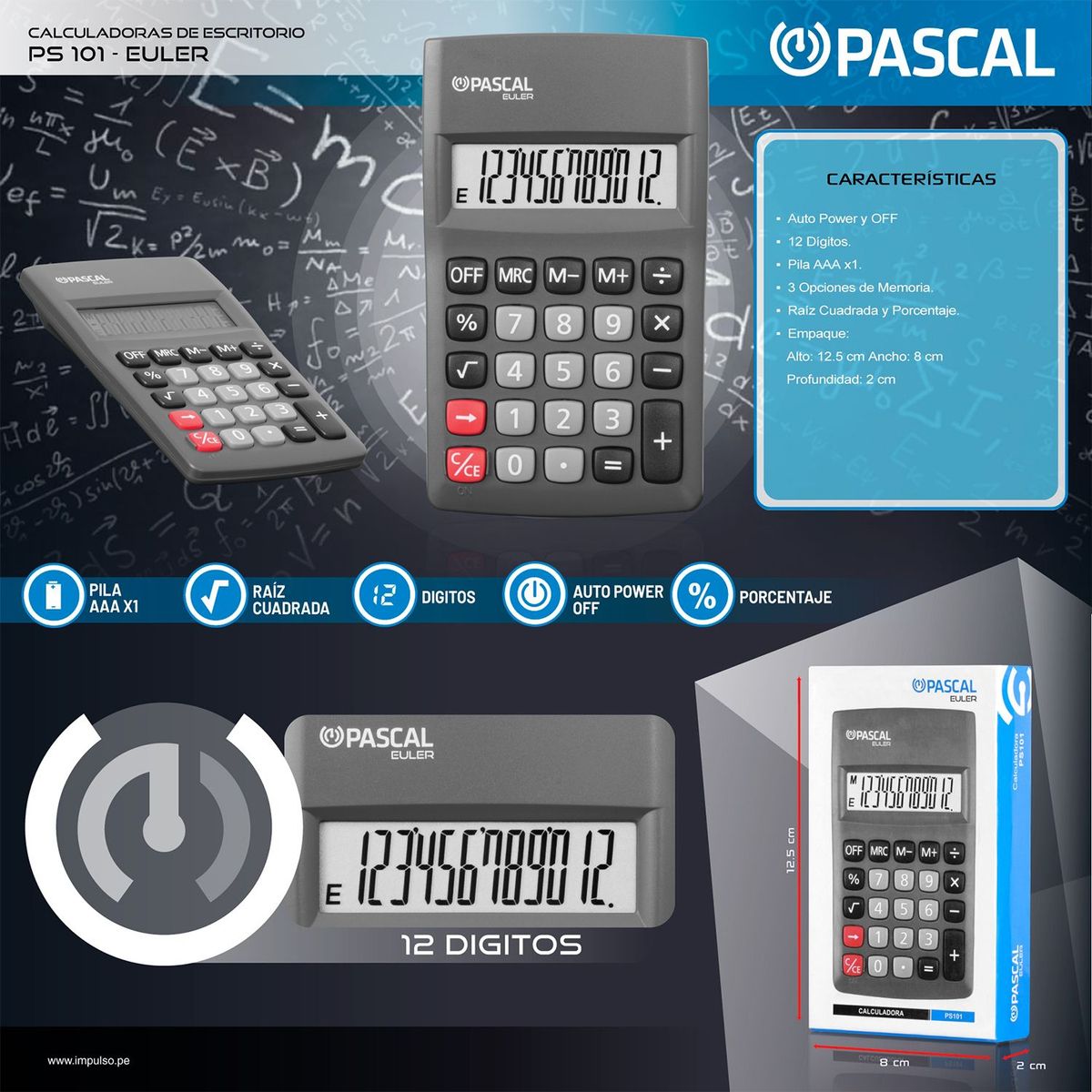 GENERICO - Euler Ps101 Calculadora De Bolsillo