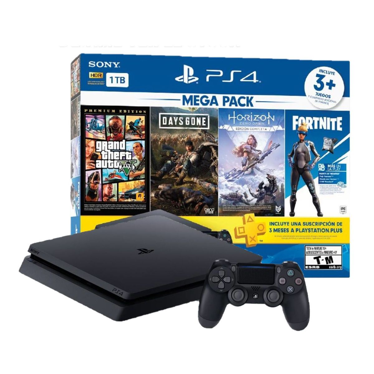 SONY - Consola PS4 Slim 1TB Mega Pack