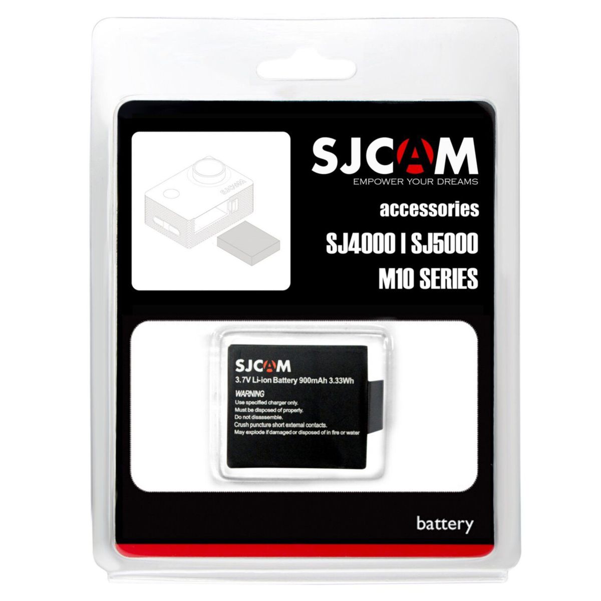SJCAM - Batería para Cámara Series M10/SJ4000/SJ5000 