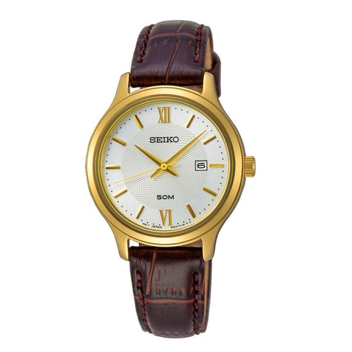 SEIKO - Reloj Seiko Neo Classic-Correa De Cuero Marrón Mujer