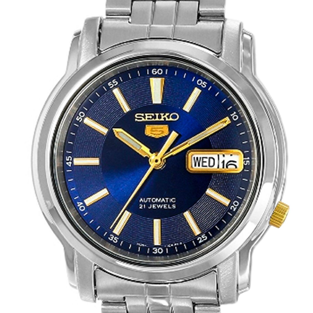 Seiko - Reloj Seiko Automático-Acero Inoxidable Plata Hombre