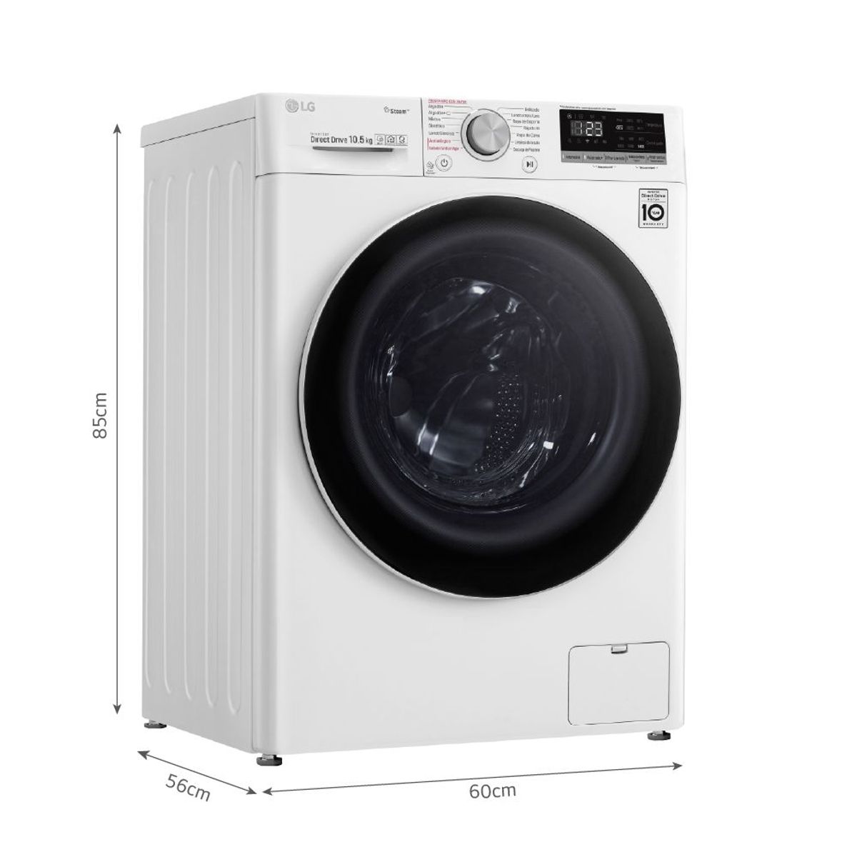 LG - Lavadora WM10WVC4S6 10.5Kg AI DD Carga Frontal Blanca LG