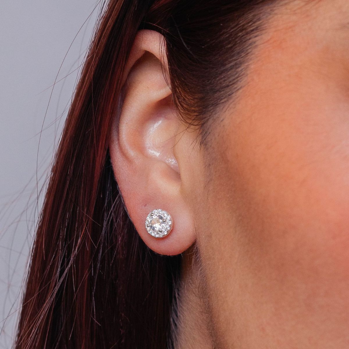 MAISHA - Arete Stud Circonés Plata 925