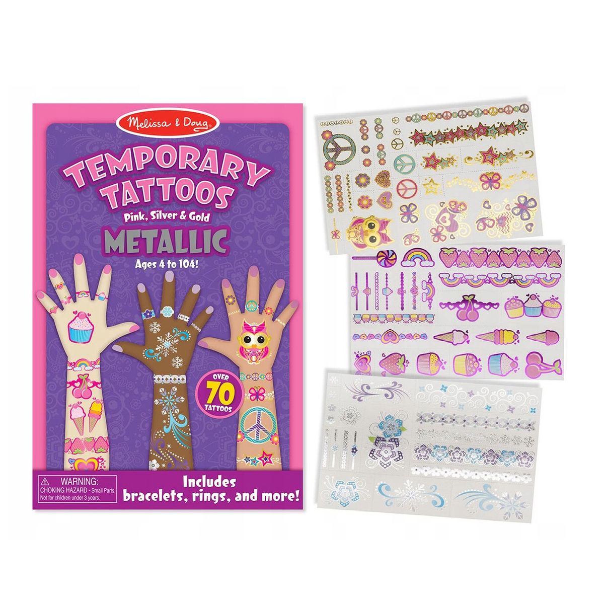 MELISSA & DOUG - Tatuajes Temporales Metálicos