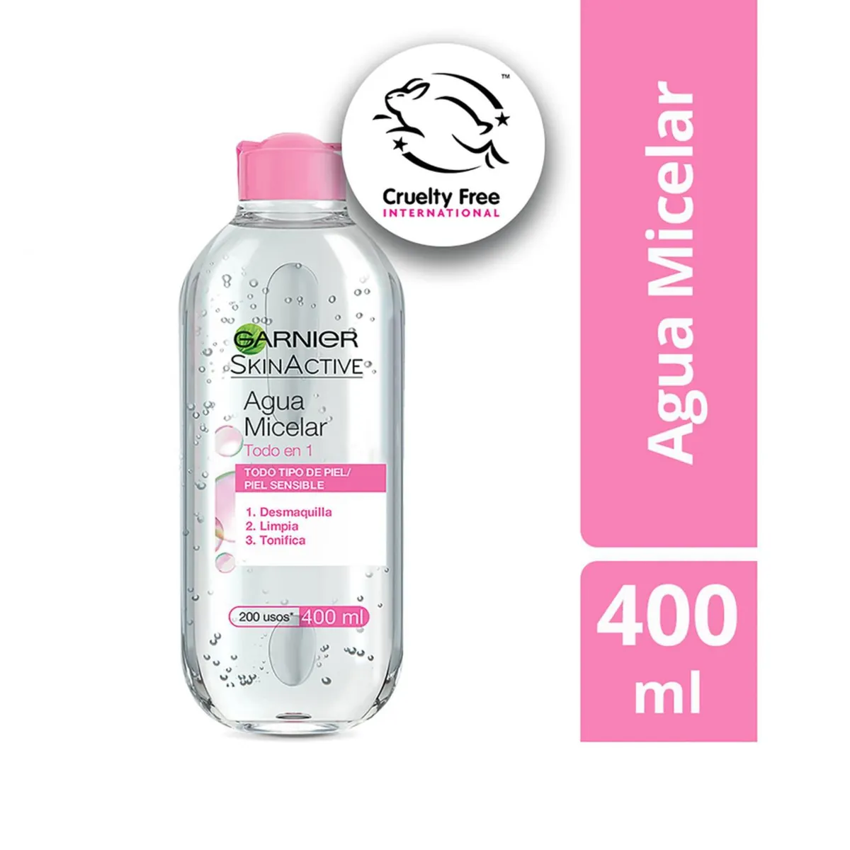 GARNIER - Agua Micelar Garnier Todo En 1 400 Ml 