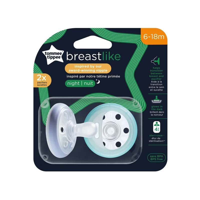 TOMMEE TIPPEE - Pack x2 Chupones Bebe Breast-like 6-18M