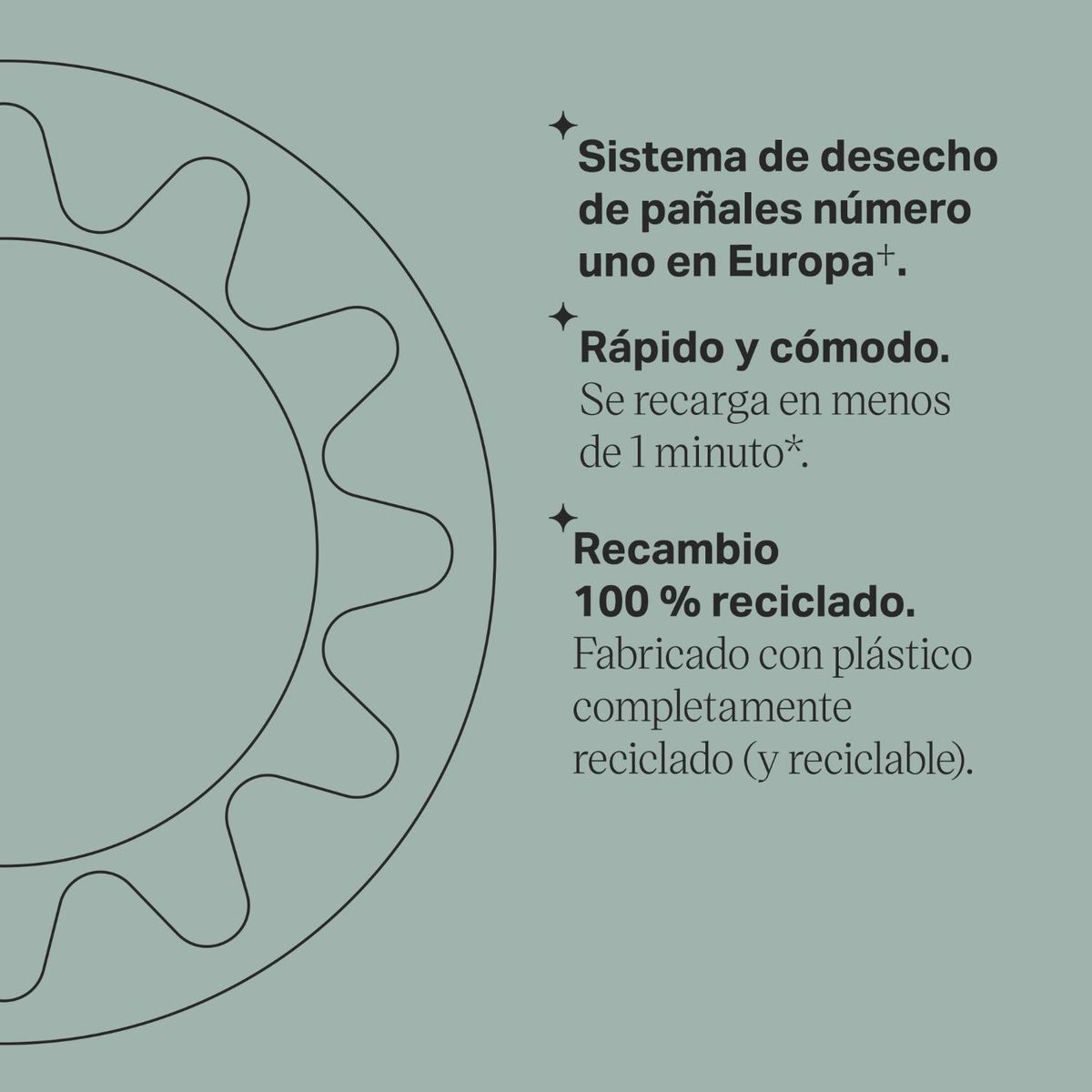 TOMMEE TIPPEE - Sistema para Desechar Pañales Twist & Click Blanco